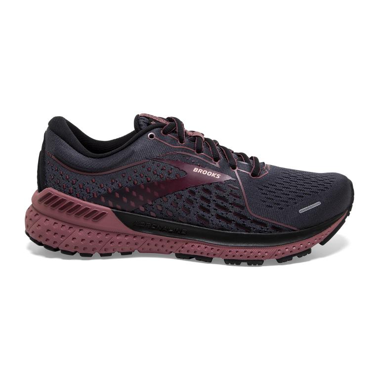 Brooks Adrenaline GTS 21 Women's Road Running Shoes - Black/IndianRed/Blackened Pearl/Nocturne (4592